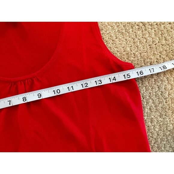 Sleeveless Summer Red Lightweight Tank Blouse Sz S - Picture 7 of 9